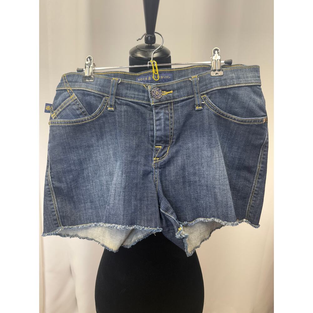 Rock & Republic jean shorts, size 8 
Waist-15.5 inseam-3 rise- 9